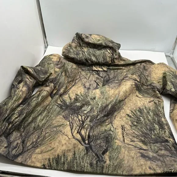 Herters Jacket Mens Large Camouflage Hunting Hooded Blind Coat Open Country